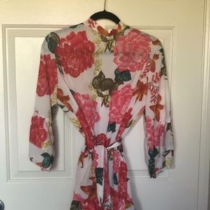 Floral Pink White Dress